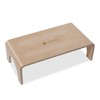 EarthLite Wooden Step Stool - 4'' High, Large Surface, Strong