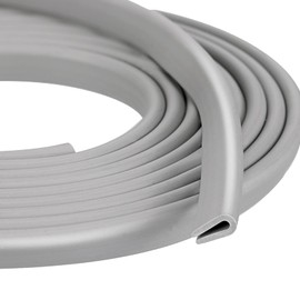 Rubber U Channel Edge Trim, Door Seal Strip, Fits Edge up to 1/16 Inch (1. 6mm) U Shape Weather Stripping(10 Feet,Gray)