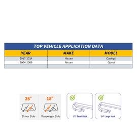 DHDSY 28 & 18 Inch Silicone Wiper Blades - Premium All-Weather Windshield Wipers, Streak-Free and Quiet Automotive Replacement for Smooth Driving Experience