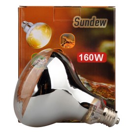 Sundew Mercury Vapor Bulb, 160W E26/120V, Clear Glass – R40 (115mm) Reptile UVB + UVA Heat Lamp, Not for General Lighting