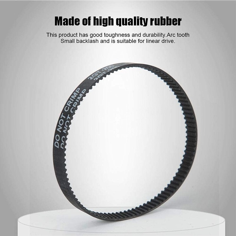 ASHATA 5 Pieces/Package - 6 mm Rubber Closed Timing Belt
