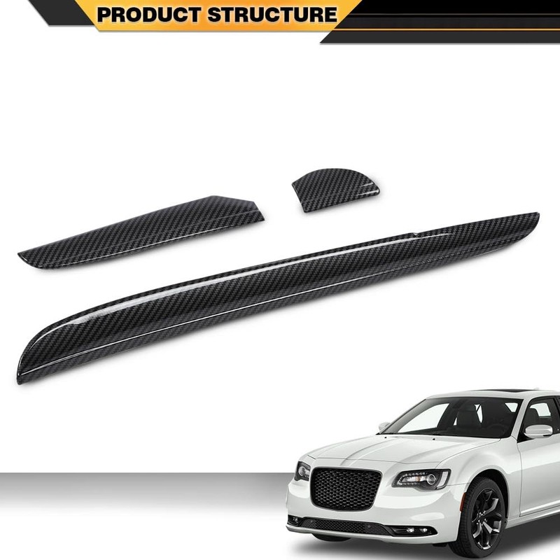 CNNELL Central Control Dashboard Cover Trim Bezels Compatible with Chrysler