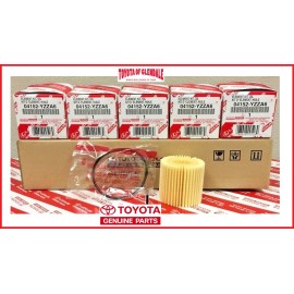 TOYOTA COROLLA PRIUS SCION IM XD OIL FILTER SET OF 5 GENUINE OEM 04152-YZZA6