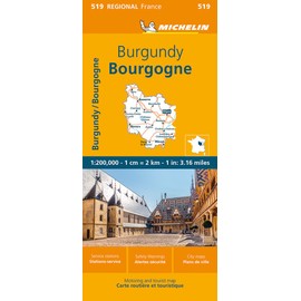 Burgundy - Michelin Regional Map 519: Straßen- und Tourismuskarte 1:200.000 (Michelin Maps, 519)