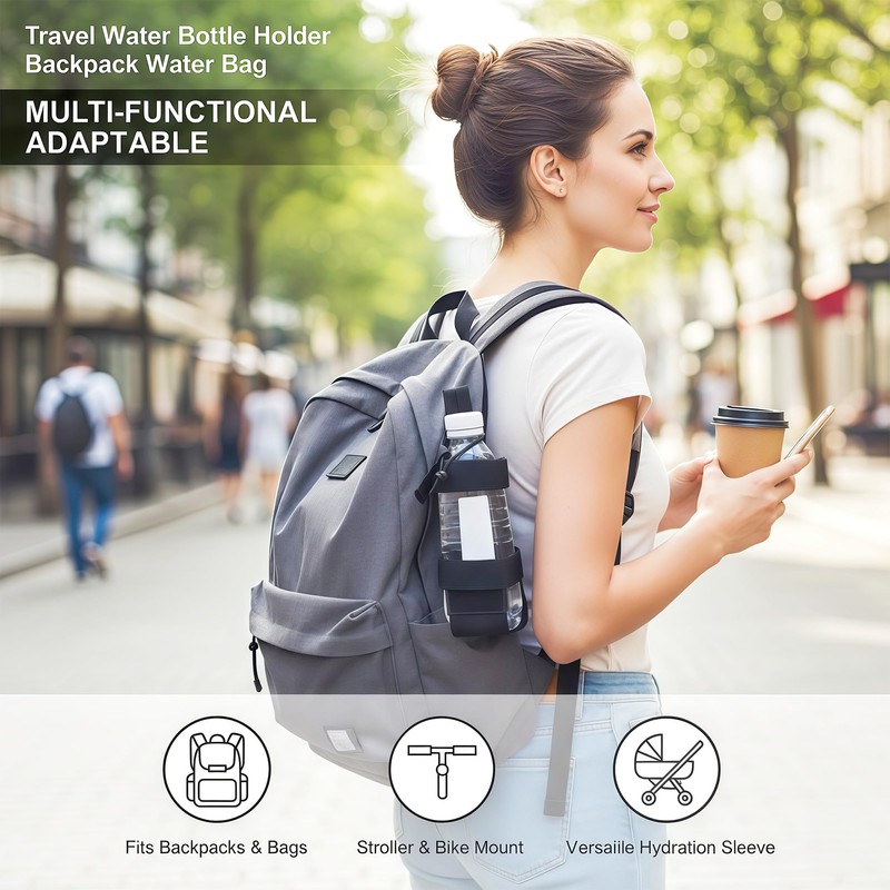 HannaFires Travel Water Bottle Holder – Luggage Suitcase Hand-Held, Backpack