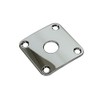 Curved Square Metal Guitar Jack Plate Jackplate - Chrome -