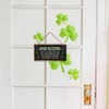 LSODOIEI St Patrick’s Day Wooden Plaque Shamrock Irish Blessing Happiness