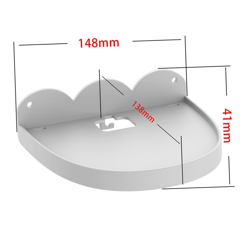 OSALADI Smart Speaker Shelf for Mini Wall-Mounted Audio Rack White