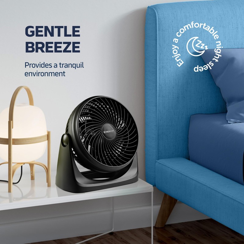NEXAIR 7" Air Circulator Portable Turbo Fan, 3 Speed Adjustable
