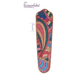 SCISSORFOBZ Designer Scissors Sheaths Shears Protective Covers-For Small Embroidery Scissors - Rustic Multicolor Paisley Design-#SS-296