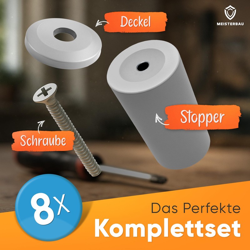 MEISTERBAU - Roller Shutter Stopper 40 mm [Pack of 8]