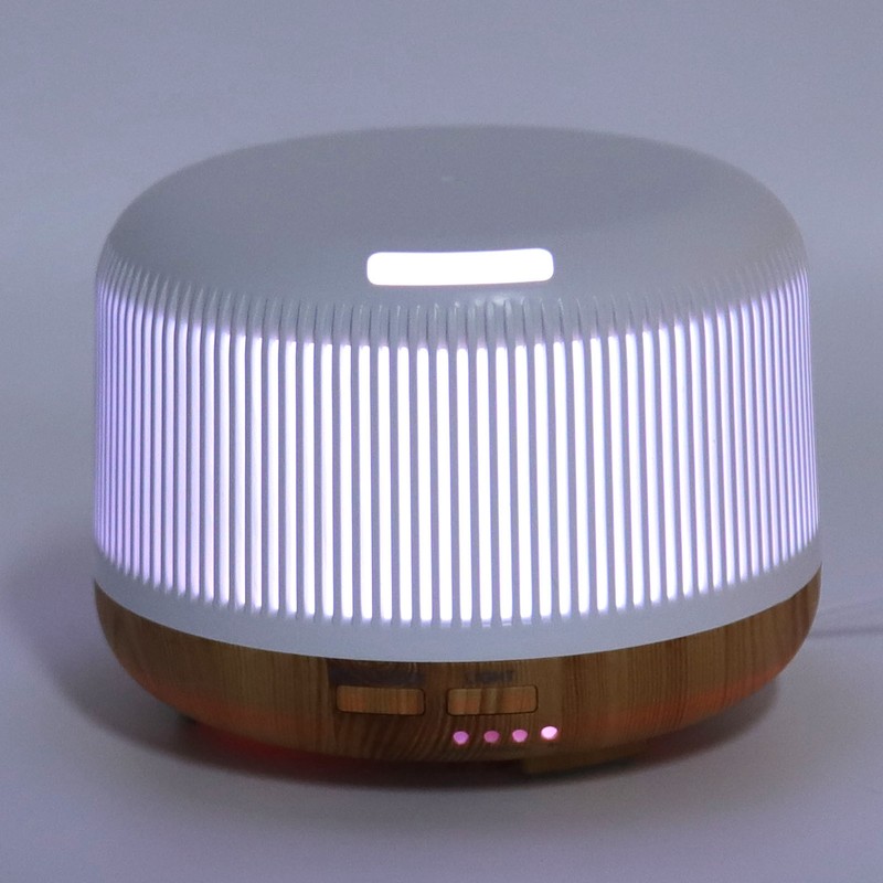300ml Wood Grain Humidifier Aromatherapy Diffuser Humidifier with 7 LED