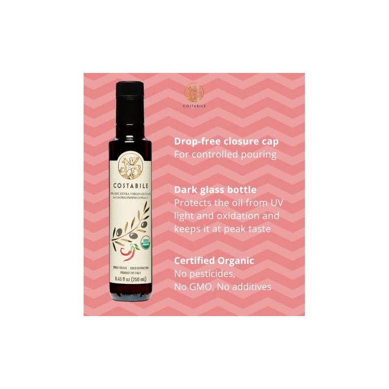 Costabile Hot Chili Infused EVOO & Classic Blend Medium Intensity