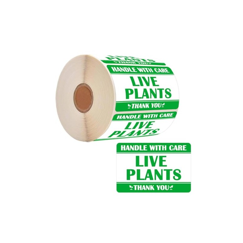 Live Plants Please Handle with Love Stickers 2 X 3