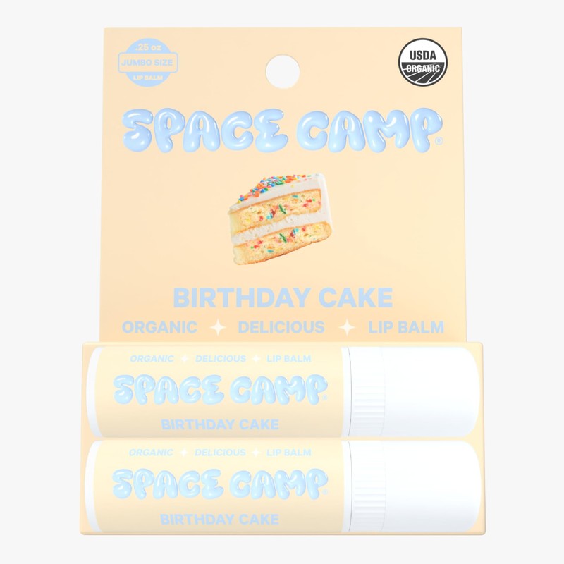 Space Camp Wellness Jumbo Lip Balm - Birthday Cake Organic