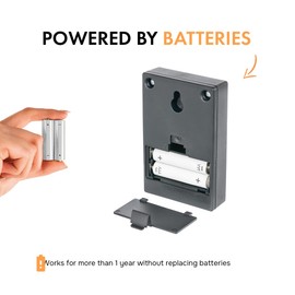 Smart Counter Retail People Counter - Infrared & Wireless, Battery Operated, with 2 Reset Protection Keys, Easy to Install, Black