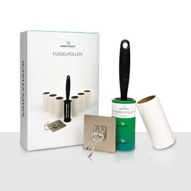 SIMPLYHACK - Fusselrolle - [1 Set] Abroller, AufhÃ¤ngehaken und 6 Rollen - hohe Klebekraft - Fusselrolle Tierhaare - benutzte BlÃ¤tter Lassen Sich leicht entfernen