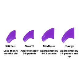 Purrdy Paws One Year Supply Soft Nail Caps for Cats Purple Kitten - Extra Adhesives