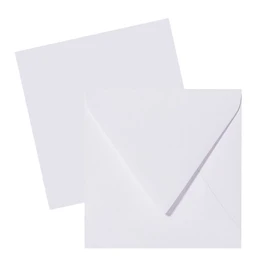 Square Envelopes 15 x 15 cm White Pack of 50