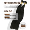 VINBAO U Tip Human Hair Extensions, Natural Black 50s 40g,
