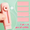 M&G 4+1 Pack Rubber Pink Erasers Sliding Retractable Eraser, Soft