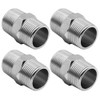 Uenede 4PCS 1/2 Inch NPT 304 Stainless Steel Nipple Coupling