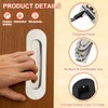 uxcell 2 Pcs Finger Flush Pulls, 5.6" Stainless Steel Oval