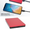 2.5in Red External HDD 6Gbps Transmission Portable External HDD Aluminum