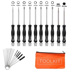 (10pcs) Carburetor Adjustment Tool kit for Common 2 Cycle Small Engine Echo Poulan Husqvarna MTD Ryobi Homelite Trimmer Weed Eater Chainsaw (band Cleaning Tool)