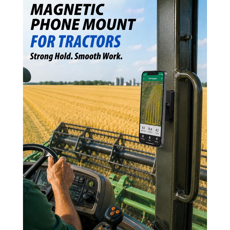 CANHET Magnetic Phone Mount for Tractor with Strong Magnetic Base
