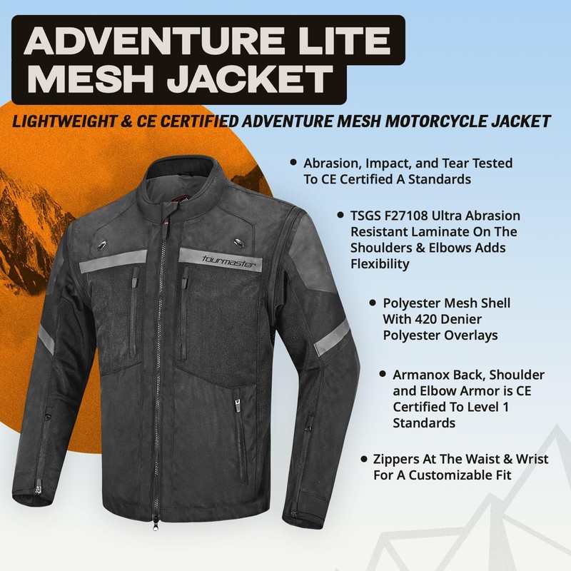Tourmaster Adventure Lite Mesh Motorcycle Jacket