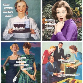 Anne Taintor Napkin - Funny Cocktail Napkin Assorted Box - Funny Napkin Variety Pack 40 Total Napkin