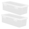 SHOWERORO 2pcs Desktop Storage Box Set Versatile Plastic Organizer for