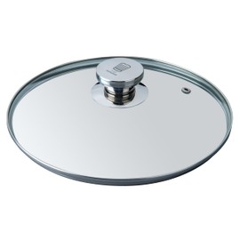FACKELMANN Chefkoch Premium Pan Glass Lid Diameter 24 cm - Stainless Steel Knob, Dishwasher Safe, Ideal for Pans, 60 x 248 x 330 mm - Robust and Elegant - Silver