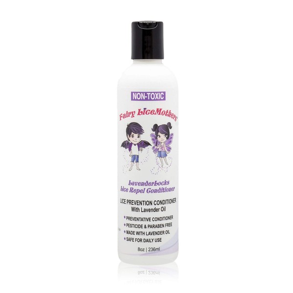 Fairy LiceMothers LavenderLocks Lice Prevention Conditioner - Lice Defense Conditioner with Lavander Oil - Family Lice Removal - Head Lice Treatment for Kids & Adults - Treats Lice and Nits - 8 fl oz