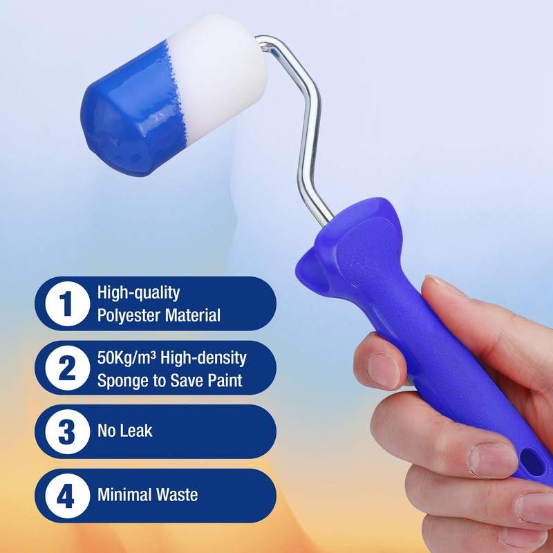 WORKPRO Small Paint Roller 2.5 inch 12-Pack, Mini Foam Paint