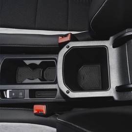 LITTOU Kolome 13 Pieces Anti-Dust Non-Slip Inner Door, Cup, Arm Box, Storage Mat, Rubber Mats Compatible with TROC 2017 2018 2019 2020 2021 2022 2023 2024 (Black)