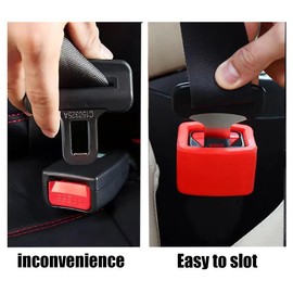KSJED Seat Belt Buckle Holder, Silicone Booster for Easy Access to Rear Seats, Keep Buckle Upright and Stable, Suitable for Kids