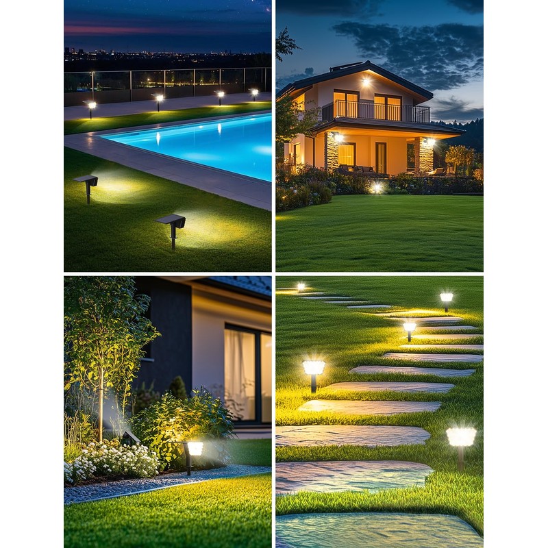 GOLUMUP Solar Spotlight for Outdoor Garden with Motion Sensor, Pack