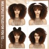 Short Afro Kinky Curly Synthetic Wig, Glueless Curly Bob Wig