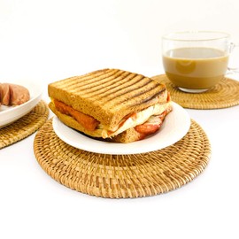 Woven Trivet for Hot Dishes-Insulated Hot Pads,Novelty Gift Set,Unique Present for Friends,Housewarming,Birthday,Living Room Decor,Holiday Party (20CM 4PCS)