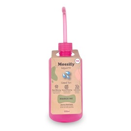 Mossify Water Squirt Bottle - 500ml Plant Waterer & Squirt Water Bottle for Gardening, Tattoo Parlor & Labs – Refillable Plants Watering Wash Bottle - Easy Squeeze Design Hanging Plant Waterer - Pink