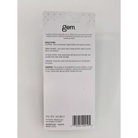 Gem Manicure Collection Kit - Nail Clippers Emery Boards Cuticle Sticks Tweezer