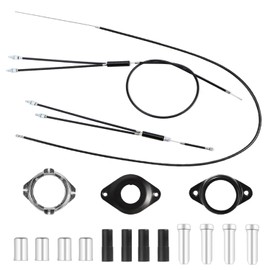 HUAREW BMX Bike Gyro Brake Cables Front + Rear (Upper + Lower) with Spinner Rotor Complete Set, BMX Bicycle Brake Lines Set for Most Gyro Systems and 20"Bikes