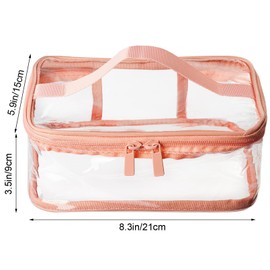 2 Pcs Clear Toiletry Bags Makeup Bag PVC Waterproof Cosmetic Bag for Women Travel Vacation, Bathroom and Organizing