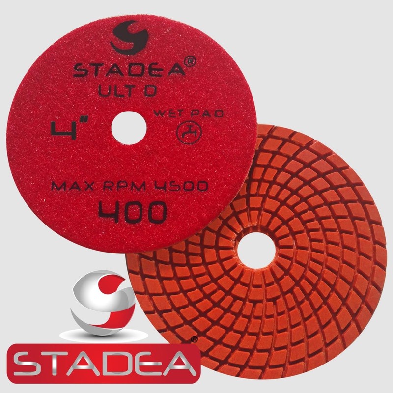 Stadea PPW102X Granite Polishing Pads 4" Diamond Pad 100 Grit