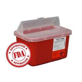 Oakridge One Gallon Sharps Containers with Pop up Lid (3 Pack)
