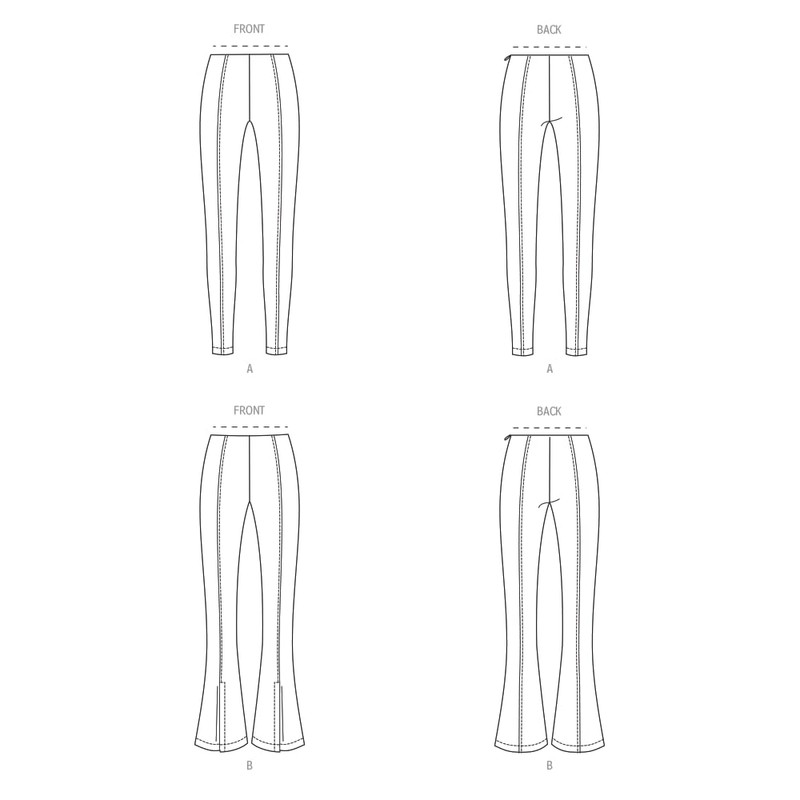 Butterick Misses' Close Fitting Pants Sewing Pattern Kit, Design Code