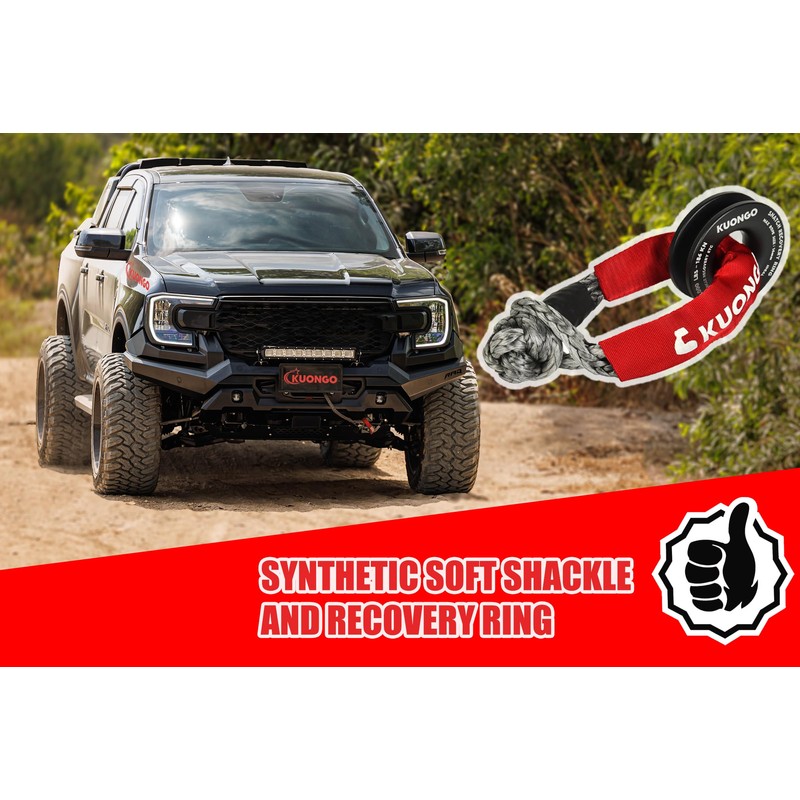 Soft Shackle Recovery 7/16"x20" Snatch Ring, Synthetic Soft Shackle Recovery