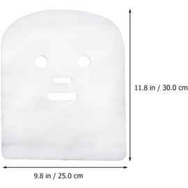 LABRIMP Mascarilla Facial de Gasa 100 Unidades Precortadas con Agujeros para Ojos, Nariz y Boca para Tratamientos en Spa
